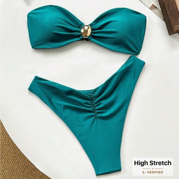 Teal Bikini Set - Picture 2 of 7